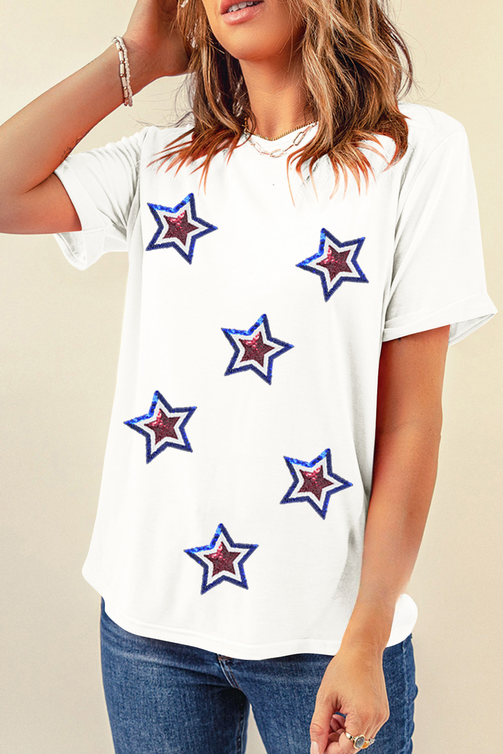 Sequin Star Tee-0