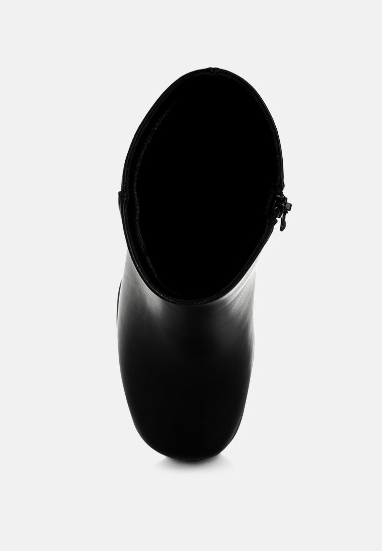 Baltese Zip-Up Chunky Heel Boots