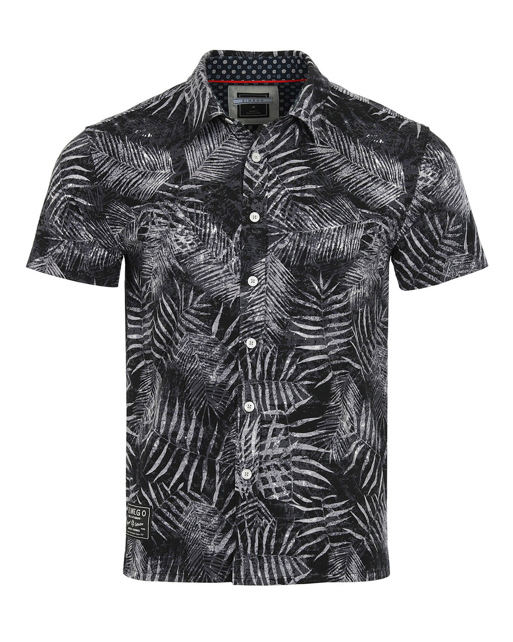 ZIMEGO Mens Holiday Hawaiian Short Sleeve Stretch Casual Aloha Button Down Shirt-1