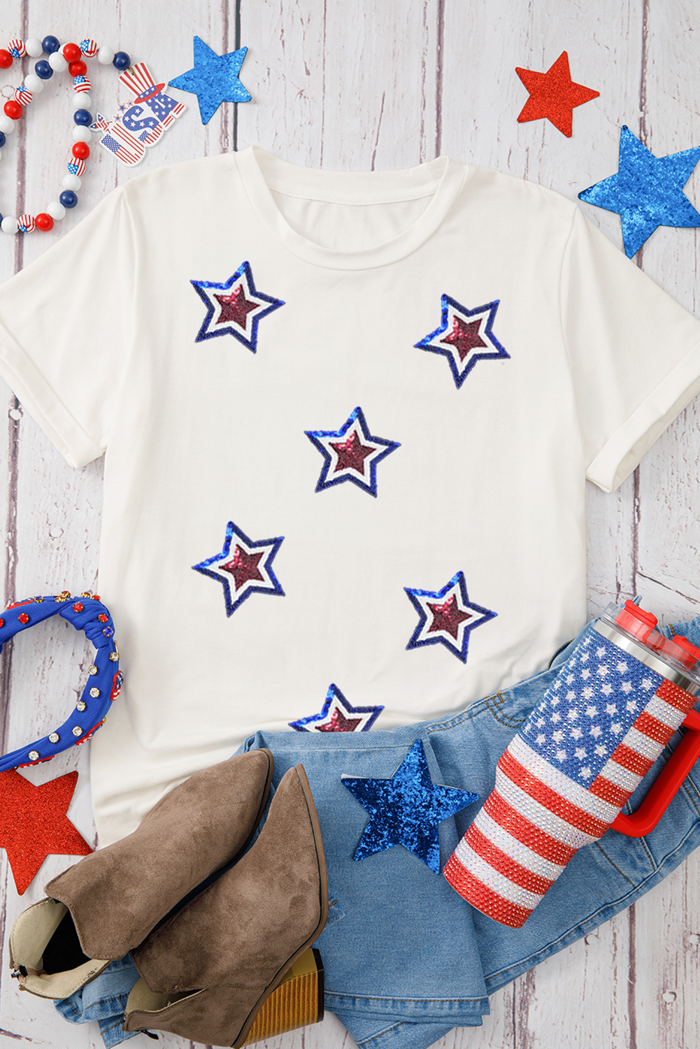 Sequin Star Tee-2