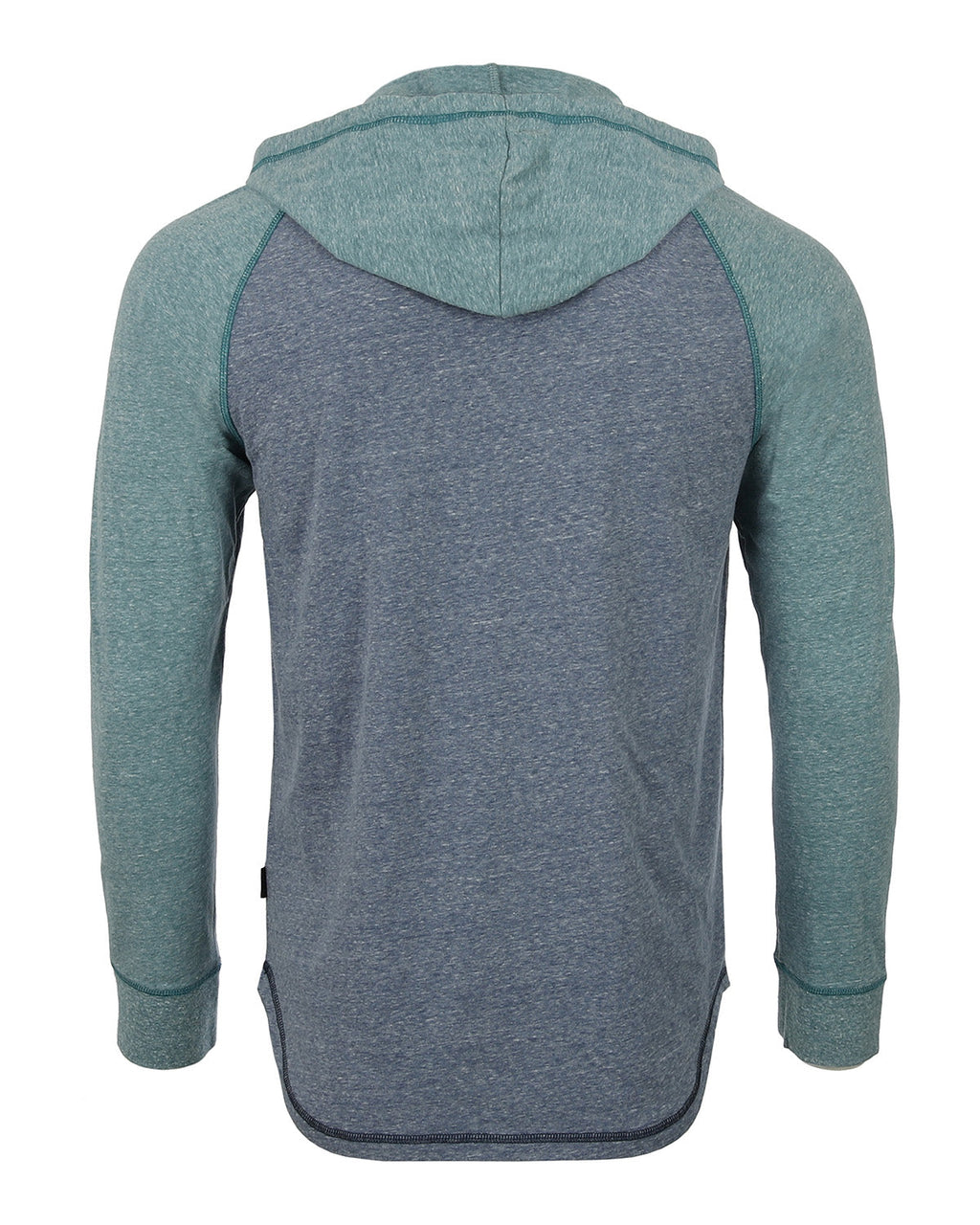 ZIMEGO Men's Long Sleeve Henley Raglan Hoodie with Kangaroo Pocket-3
